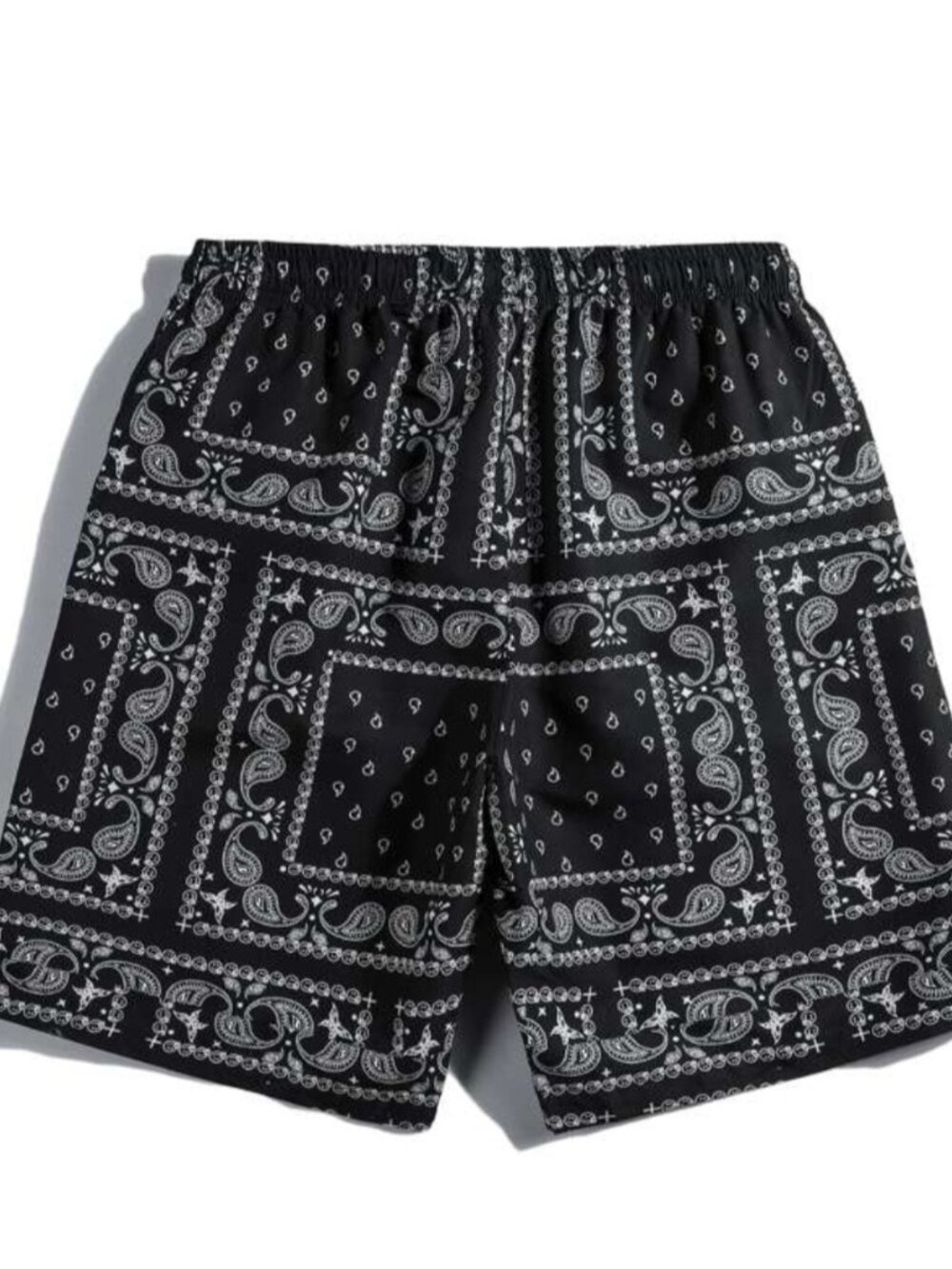 Men's Paisley Print Short Black Size S NEW